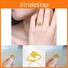 Stylish Brass Gold Plated Lucky Clover Ring Adjustable Size Perfect Gift Her For