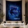 Custom Text Tapestry BIRMINGHAM CITY Football Print Wall Tapestry Indoor Living Room Wall Decor