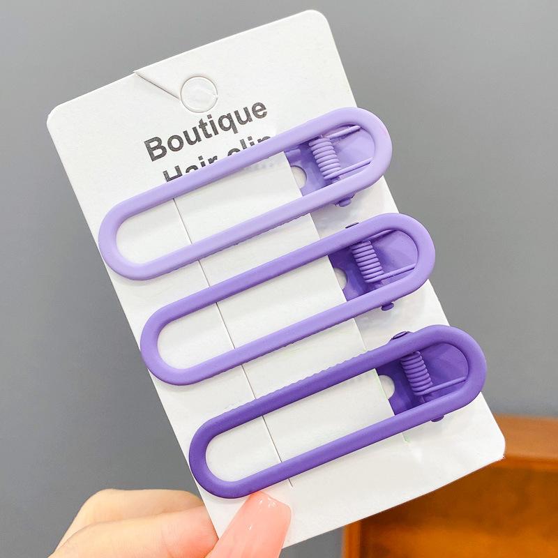 3 шт., матовые заколки для девочек, овальные, треугольные и квадратные заколки для волос со звездами для детей, заколки для волос, заколки для волос Click Clack