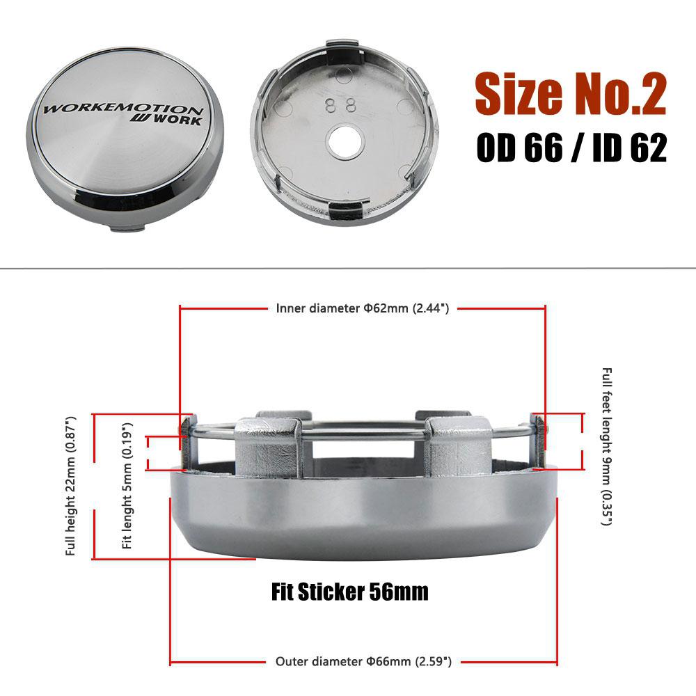 WORK EMOTION Wheel Center Cap 65mm VS EQUIP MEISTER Emblem Sport Rim Hubcap 66mm Wheel Cover Cap 68mm Car Styling Accessories
