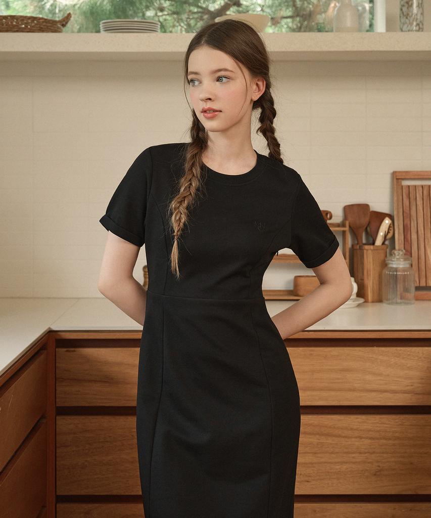 Micene Easy Cotton Slit Long Dress