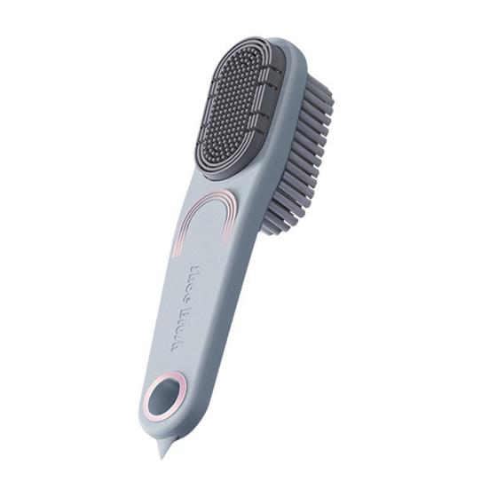 Shoe Cleaning Brush Ergonomic Design Long Handle Double-sided Design Waterproof Rubber Shoe Care Snow Boot Cleaner