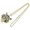 Exaggerated Green Eyes Tiger Head Pendant Necklace Men's Cool Nightclub Disco Accessories Pendant