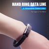 EONLINE 3A 3D Portable Leather PD Mini Micro USB Bracelet Super Fast Charger Data Charging Cable Sync for Android Type-C Phone
