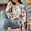 New Winter Pajamas Women's Korean Version Long-sleeved Homewear Suit Loose Large Size Two-piece Suit Can Be Worn Outside