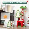 Christmas Cat Tree 120cm Cat Tower With Scratching Post And Board Platform Toys Green