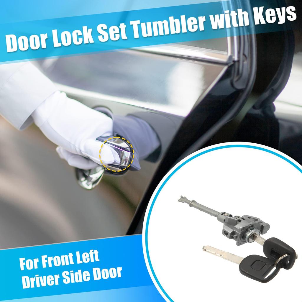 Edinstry Car Door Door Lock Key Door Cylinder Kit with 2 Lock, Pin, Cylinder, Keys, 2012-2015, 72185-TR0-A01
