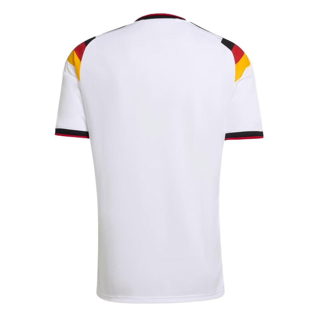 adidas Германия 26 Домашняя футболка Унисекс Приталенный крой Короткий рукав Футбольные топы Белый KD8363