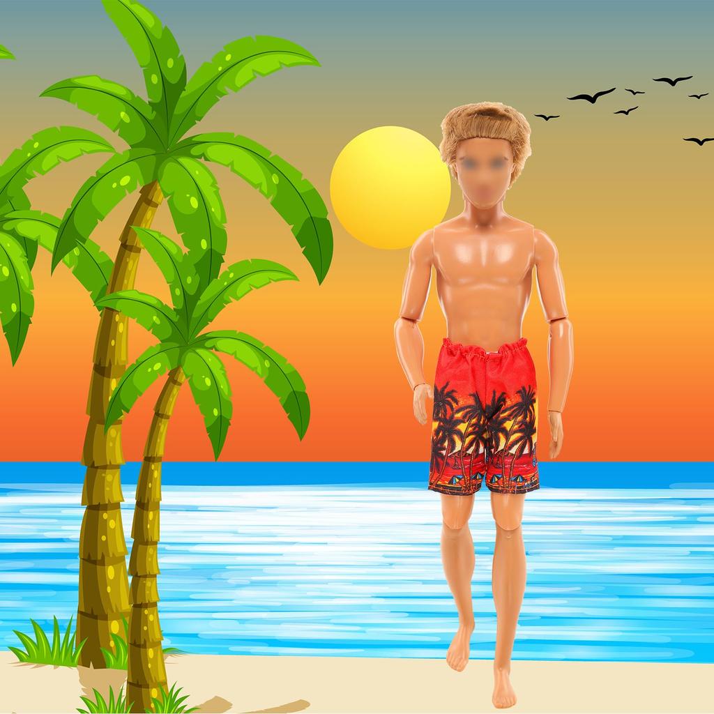 Barwawa 30 см Кукольная одежда Мужская кукольная одежда Набор одежды из 10 предметов 1 одежда 1 спортивная одежда 2 повседневная одежда 1 шорты 5 пар обуви для куклы Мужская кукла 35 см