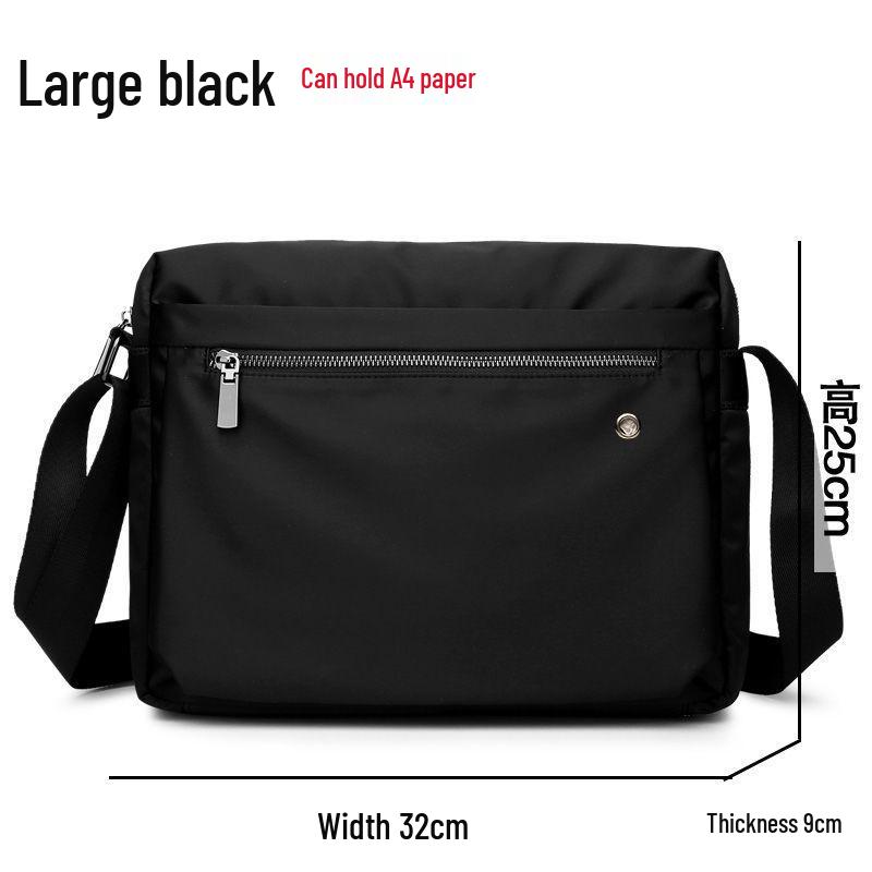 Men's Waterproof Oxford Cloth Crossbody Shoulder Bag - Large Capacity Canvas Messenger Backpack