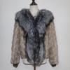 Winter Women Luxury Real Mink Fur Coat Natural Warm Mink Fur With Silver Fox Fur Collar Jacket Female Quality 100% Real Mink Fur Overcoat