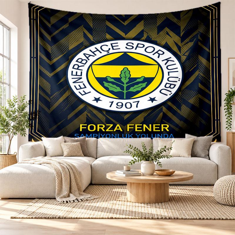 Fenerbahçe FC Wall Tapestry, Soft Fabric Wall Hanging, Decorative Backdrop For Bedroom Home Wall Art