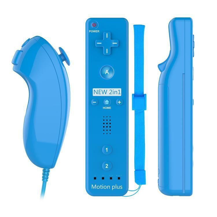 Игровой набор-контроллер 2-в-1 для Wii Беспроводной левый и правый манипулятор Встроенный датчик акселерометра движения Ручной игровой контроллер