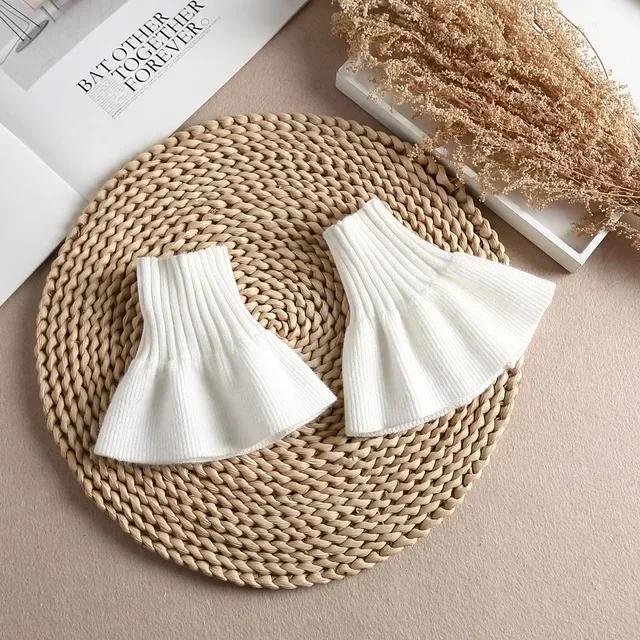 Women Detachable Sleeve Fake Cuffs Female Lace Thin Pleated Flare Sleeve False Cuffs Ruffles Wristband Decorative Accessory