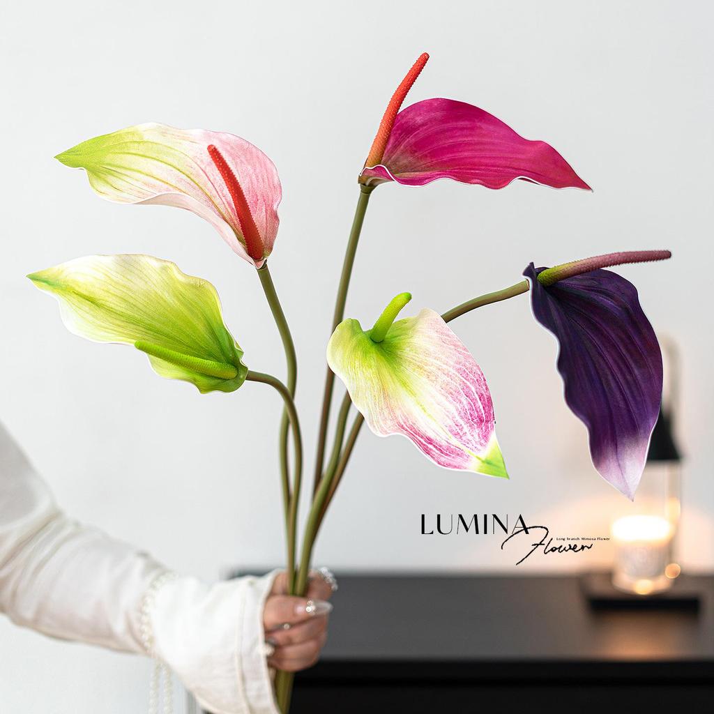 Высококачественные искусственные цветы Антуриум и Калла Lumina для домашнего декора