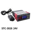 STC-3028 Dual Digital Temperature Humidity Controller 12V 24V 220V Thermoregulator Thermostat for Heating Cooling in Incubator