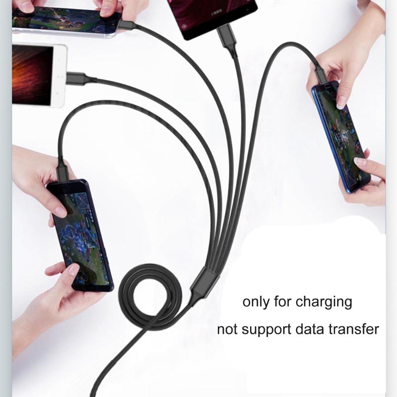 Кабель для зарядки Type-C на 3 Micro USB+3 Type C 1 к 6 Зарядный шнур Универсальный кабель USB C Только для зарядки