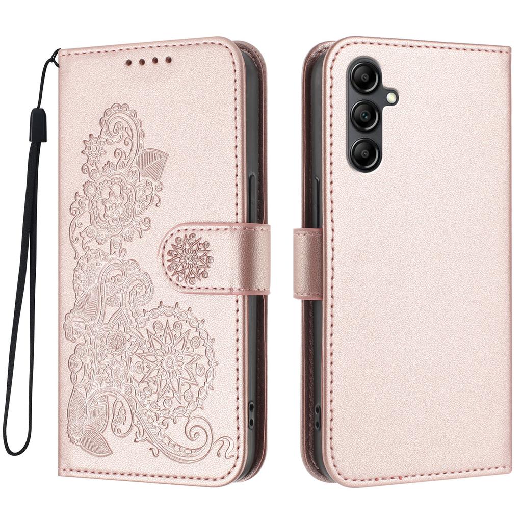 For Samsung Galaxy A15 5G/Galaxy A15 4G Phone Cases Mandala Flower Leather Wallet Mobile Cover with Strap