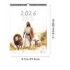 1pc 2026 Wall Calendar, Christmas Jesus Birth Theme, Religious Gift, 12 Beautiful Designs, Perfect for Christmas, New Year