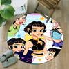 1pc KPop Demon Hunters29 Print Round Carpet Chair Round Carpet Suitable for Bedroom Living Room Home Decorative Carpet