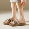 2026 Лето Обувь для мамы Плоские сандалии Женская мягкая повседневная обувь Удобная толстая подошва 3 см Большой размер 41