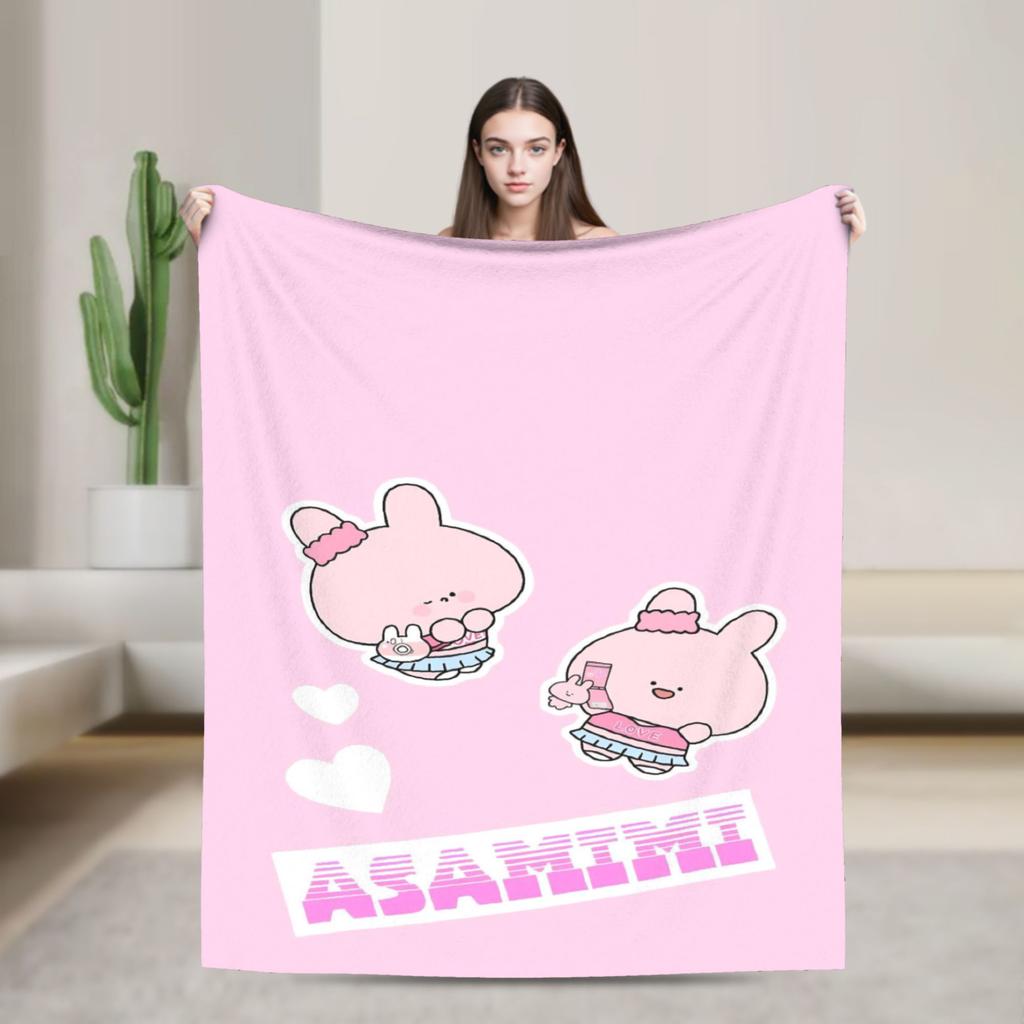 A-Asamimichaan Plush Blankets Girls Boys Flannel Bedding Throws For Couch Chair Super Warm Custom Quality Bedspread Gift
