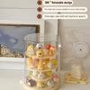 Rotating Display Cabinet for Figures Acrylic Transparent Mini Figure Display Case Stackable Organizer for Collectibles Blind Box