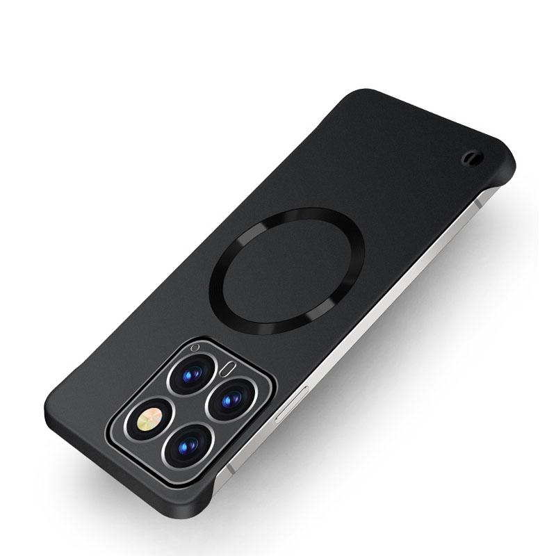 For Magsafe Magnetic Frameless Matte Case For Redmi Note 14 Pro Plus Wireless Charging Magsafing Borderless Tough Cover For Redmi K70 Ultra K60 Pro