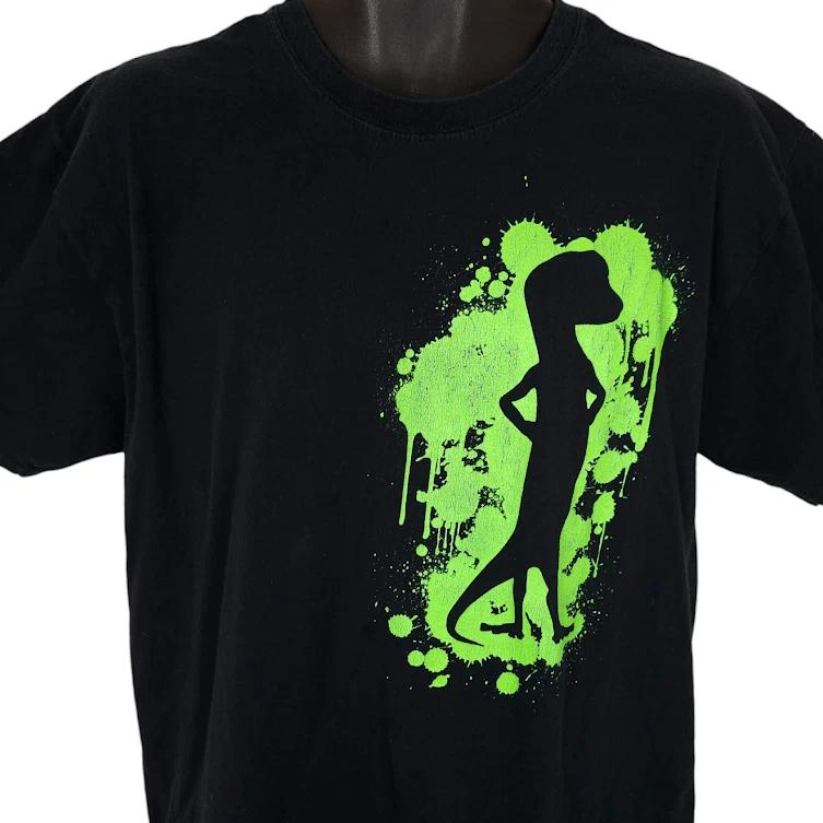Geico Gecko 100% Cotton T-shirt Mens Tees Top Mens Size Large Black Martin Lizard Promo Ad Campaign