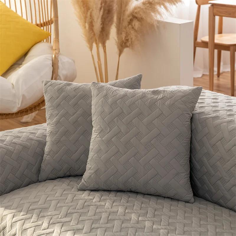 Подушка для дивана из хлопка Four Seasons Universal Sofa Cover для гостиной Нескользящие мягкие простые чехлы для диванов Домашние диваны Полотенце