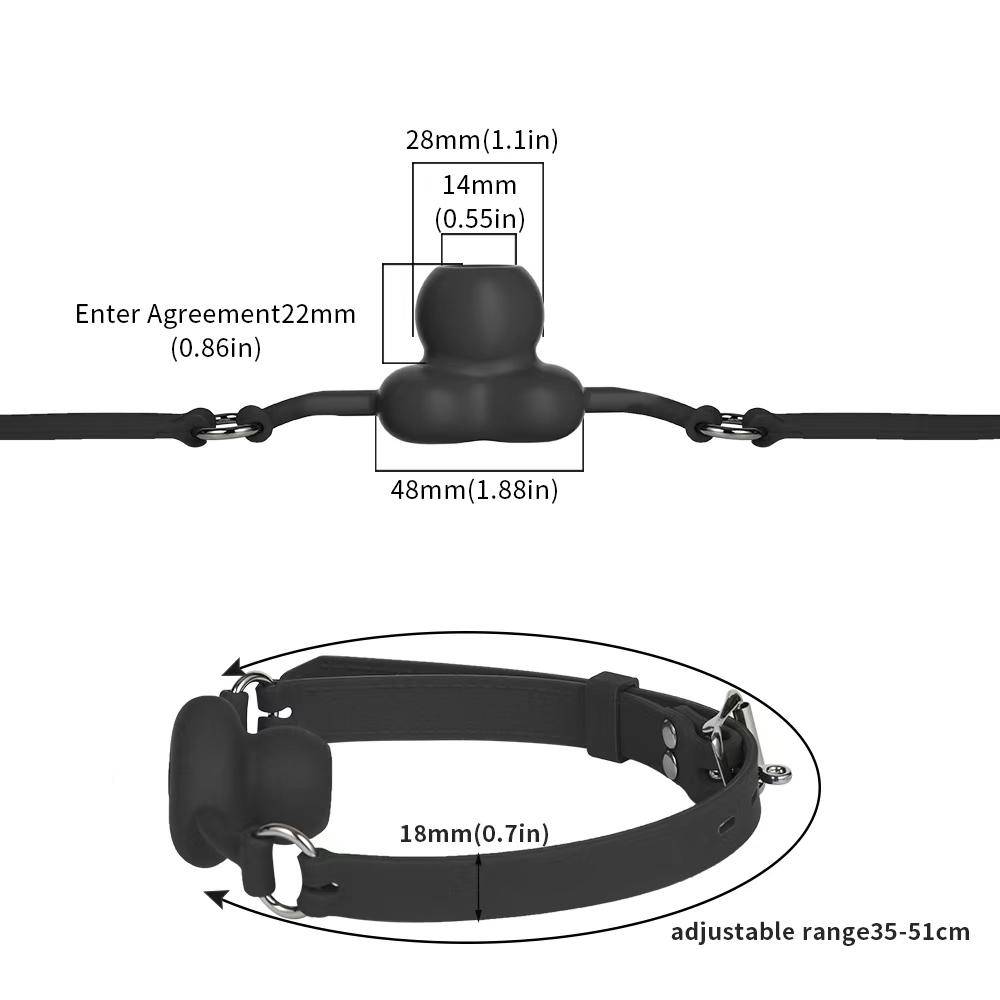 All Silicone Sex Mouth Gag Adjustable Belt Mouth Ball Slave Flirting Fetish Roleplay Props SM Bondage Sex Toys For Women Men Ga