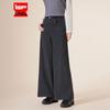 IEF Women's Korean Style Wool Blend Wide-Leg Pants