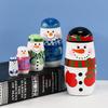 Матрёшка Деревянный Снеговик Набор Кукол Мультяшный Домашний Декор Рождественская Игрушка Подарки