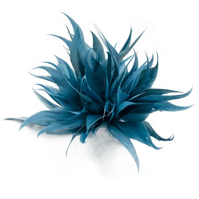 Брошь из перьев страуса для женщин, тканевая брошь из перьев, зажим для шарфа, лацканные булавки, аксессуар для платья, бутоньерка, украшение для женской повязки на голову