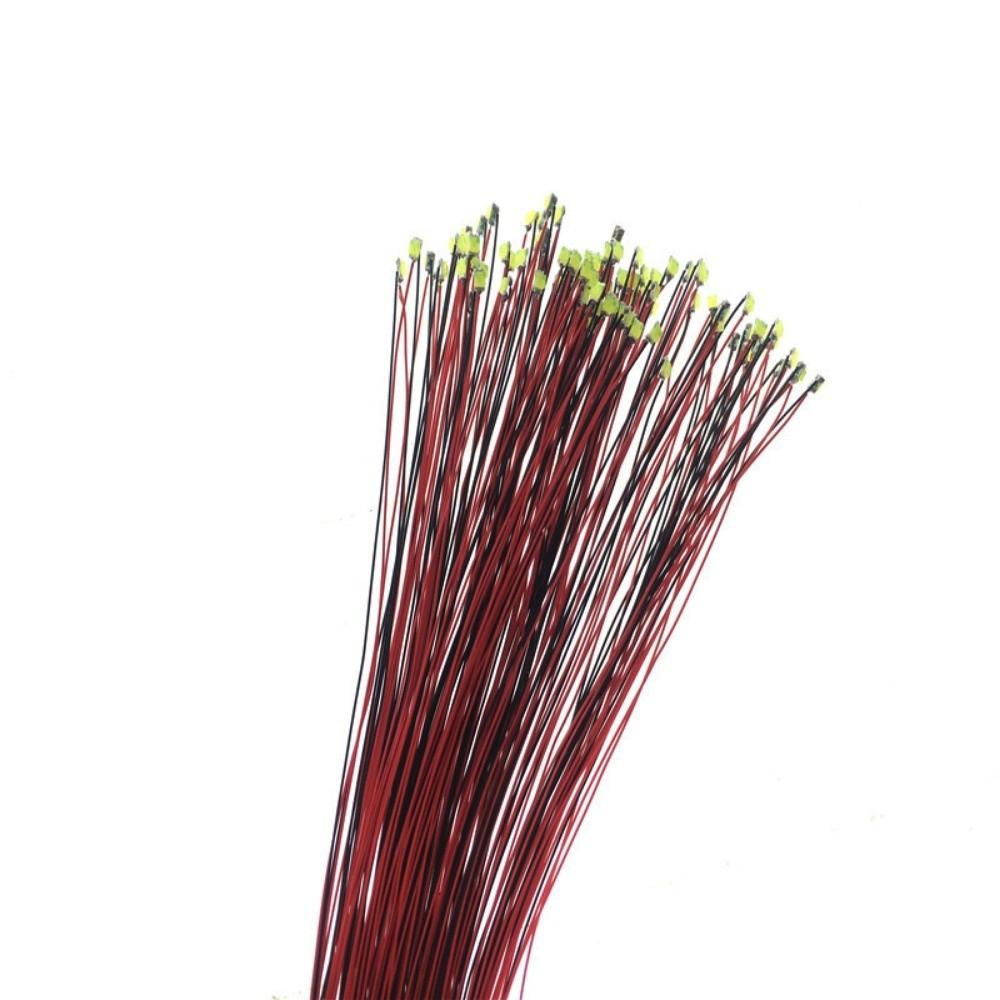 10Pcs Red Black Line 0805LED SMD Wire Light HO N OO Scale Pre-soldered Micro Railway Decoration