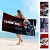 T-Terrifier 3 Фильм про клоуна-убийцу Пляжное полотенце Летнее Детское Большое для Ванны Бассейна Пляжа Микрофибра Впитывающее Для плавания Путешествий