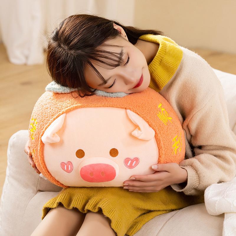 Свинья кукла плюшевая игрушка свинья хурма гладкая подушка новогодний подарок забавная кукла подарок на день рождения