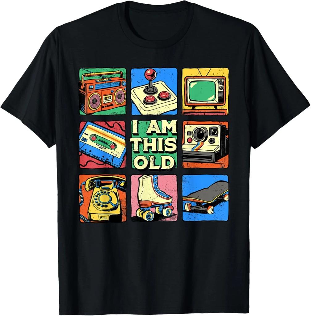 I Am This Old Retro Vintage Nostalgia 80s 90s Cassette Tape T- Shirt