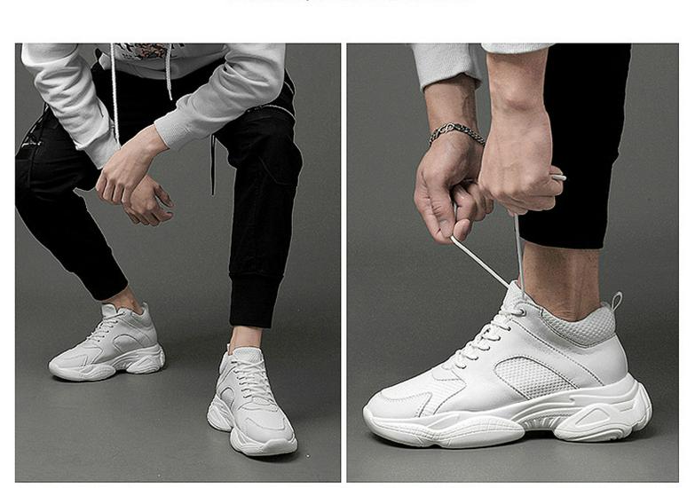 Мужские и женские невидимые кроссовки для бега с увеличением роста - Толстая подошва, низкие сетчатые повседневные кроссовки