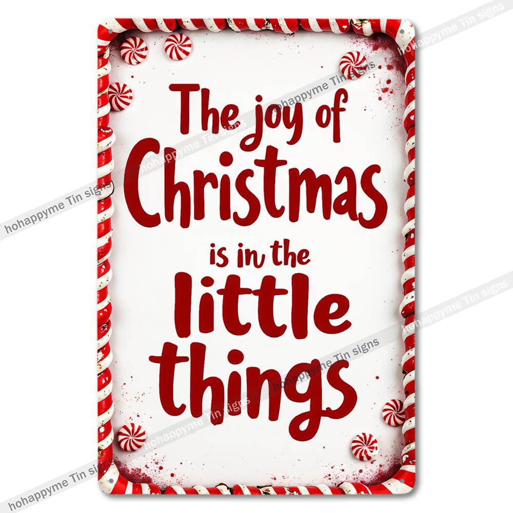 Retro Metal Signs Christmas Quotes Home Decor Wall Art Vintage Tin Plaques Family Holiday Decoration
