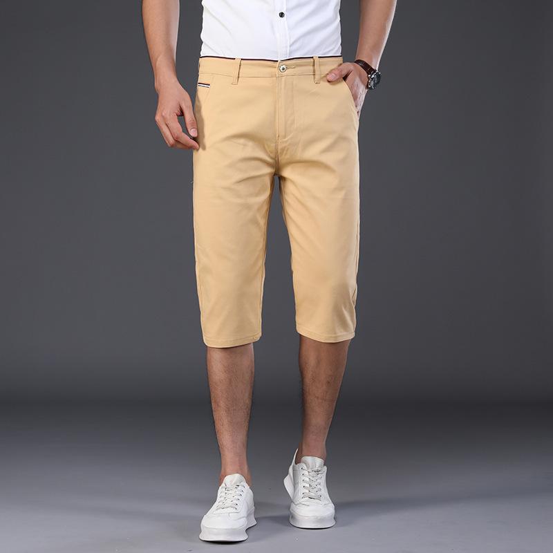 Мужские повседневные корейские версии модные хлопковые капри мужские брюки свободные прямые капри шорты брюки в западном стиле