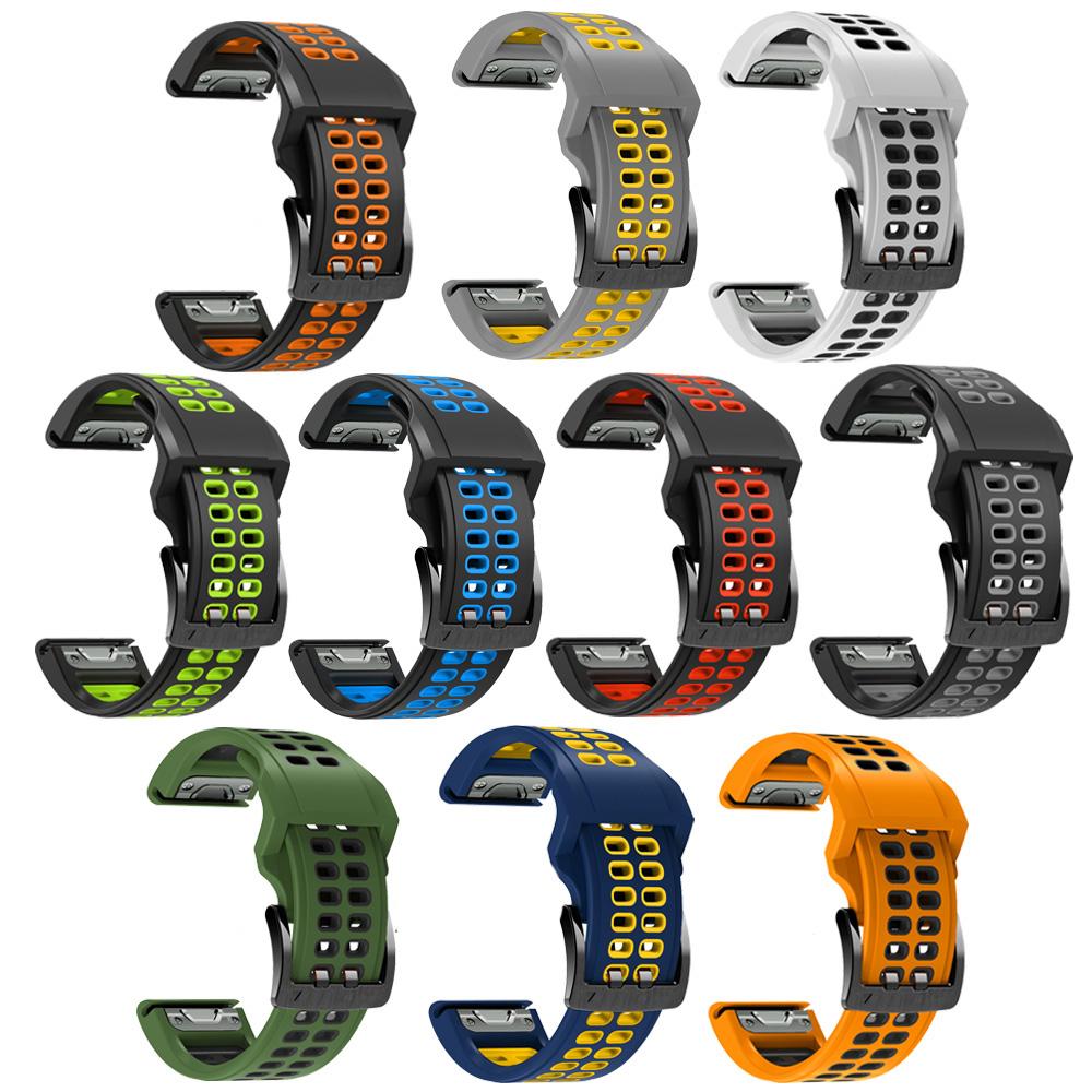 Силиконовый ремешок 22 мм 26 мм для Garmin Fenix ​​7 7X 6 6X Pro 5 5X Plus, быстросъемный ремешок для часов Garmin EPIX Forerunner 945 935, ремешок для умных часов