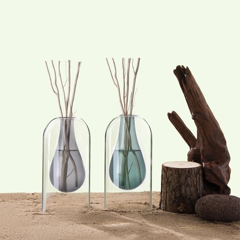 1 шт. Бутылка для ароматерапии с каплями воды, прозрачная стеклянная бутылка для ароматерапии, современный стеклянный контейнер, креативный, 4 цвета