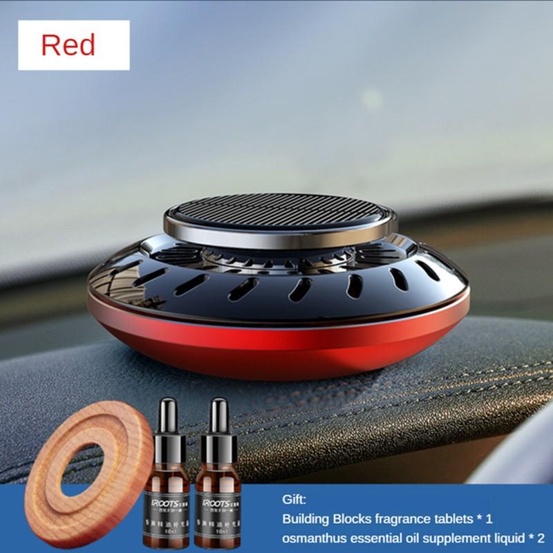 Солнечная автомобильная парфюмерия Тип сиденья Эфирное масло Вращающаяся летающая тарелка Форма НЛО Автомобильная ароматерапия Свежий дезодорант Украшение Эфирное масло * 2 + древесные хлопья * 1