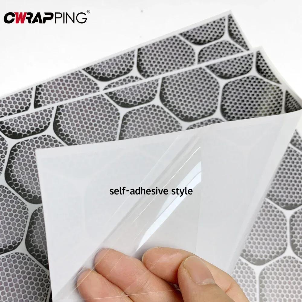 Панель двери Сотовая структура Водонепроницаемая Декоративная пленка Самоклеящаяся Внутренняя отделка Защита стойки B Автоаксессуары