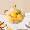 Countertop Fruit Bowl with Lid and Vegetable Holder,Clear,Creative Basket for Dining