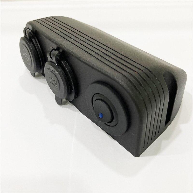 3 в 1 Тип палатки Розетка с двумя USB-портами для автомобильного зарядного устройства Комбинация кнопок переключателя для лодок-кемперов-прицепов