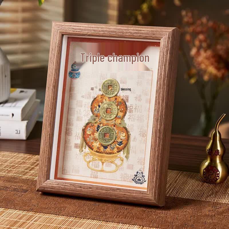 JINGRUIXIANG Feng Shui Ancient Coin Display Frame