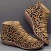 New Brand Women's Ankle Boots Casual Women Winter Boots Leopard Print Wedges Flat Booties Warm Women's Shoes Botas De Mujer
