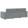 3 Seater Sofa Light Grey 180 cm Fabric